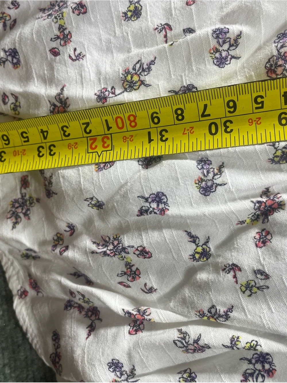 art class‎ White Dress with Purple Floral Print
